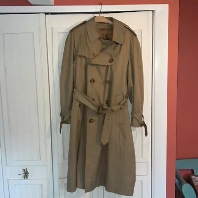 Burberry Westminster Vintage Authentic Trench Coat Sz 42 20th Century! • $300