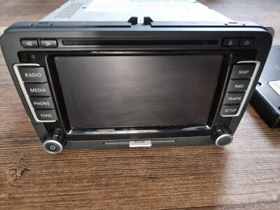 £199.95 • Buy Vw Rns510 Sat Nav Dvd Car Radio Cd Player - Golf Mk6 Passat Polo Touran Scirocco