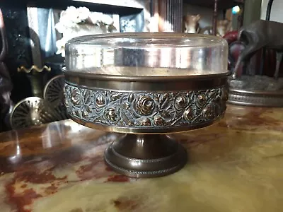 Art Nouveau Vintage Beldray  Brass & Glass Cake Stand • £80