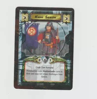 Legend Of The Five Rings L5R CCG Kuni Sensin Crab Clan Samurai 1997 • $0.99