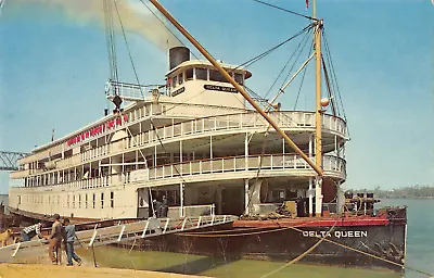 Delta Queen Paddle Wheel Stern Boat Mississippi River Postcard Vintage Vessel • $9.99