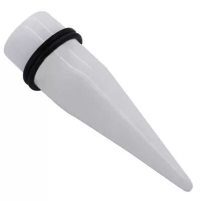 Set Taper White Expander Stretcher Piercing 16-16mm Gauge For Flesh Tunnel Plug • £11.38