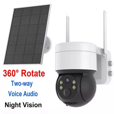 1080P PTZ Solar Security Camera Outdoor 360° Wireless WiFi Solar Camera • $45.99