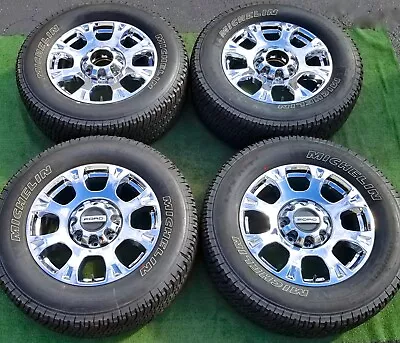 4 Factory Ford F250 CHROME Wheels Tires 97% Tread Genuine OEM F250SD F350 20 In • $2199