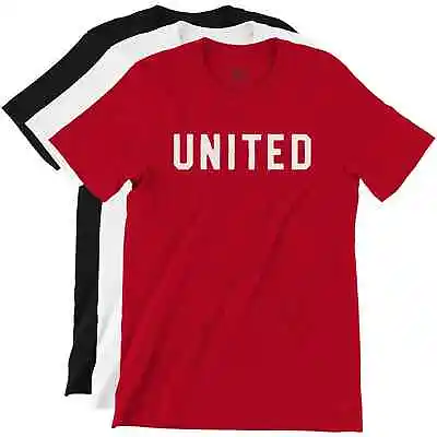 UNITED T-Shirt - WRDMRK - Manchester Man Utd U Printed Cotton Short Sleeve • $24