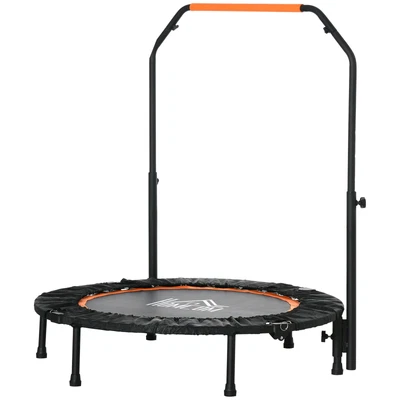 £59.99 • Buy HOMCOM 40  Foldable Mini Fitness Trampoline Rebounder W/ Adjustable Foam Handle