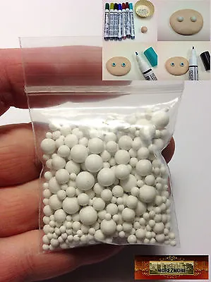 M00830-FS MOREZMORE Eyes Porcelain Balls Mix 2mm 3mm 4mm 5mm 6mm Eyeballs Doll • $9.45