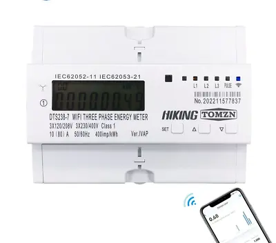Bidirectional Energy Meter WIFI 3 Phase Power Consumption Monitor Wattmeter 80A • $158.62