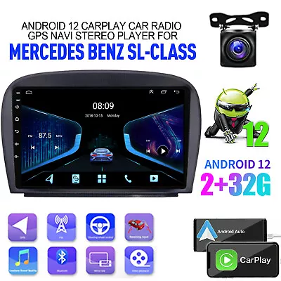 Android 12 Carplay Car Radio GPS Navi Stereo 2+32G For Mercedes Benz SL-Class • $134.99