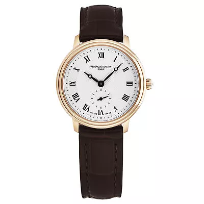 Frederique Constant Womens 'Slim Line' Silver Dial Swiss Quartz Watch FC-235M1S4 • $429