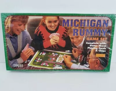Vintage Michigan Rummy Game Set 1994 Fundex Games Card Game New Factory Sealed • $3.50