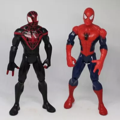 Marvel - Ultimate Spiderman - Miles Morales & Spiderman 5.5  Figures Bundle 2015 • £9.99