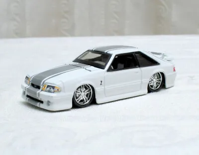 (White) 1993 Ford SVT Mustang Cobra FOX BODY MUSCLE DieCast Model Scale 1/64 • $34.99