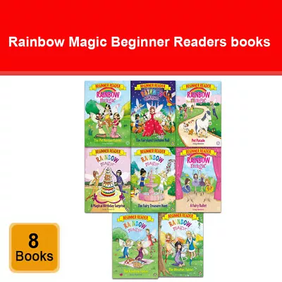 Rainbow Magic Beginner Reader Collection 8 Books Set By Daisy Meadows NEW Pack • £14.80