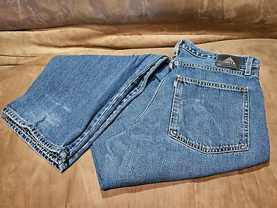 Men's VTG Levi's SilverTab Baggy Jeans Orange Label Zipper 34x32 Actual 36x33 • $60