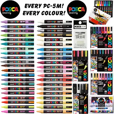 Uni Posca Paint Marker Art Pens PC-5M Medium All 49 Colours Available • £114.99