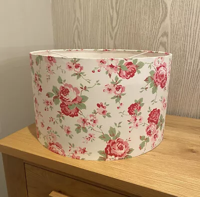 Handmade Lampshade Cath Kidston White Floral Rosali Ikea Fabric Various Sizes • £24.95