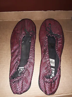 T.U.K TUK Womens Pink With Fishnet Ballet Flats Size 9 323658-004 Worn Once • $20