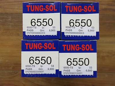 Factory Matched Tung- Sol 6550 Power Tubes Quartet • $275