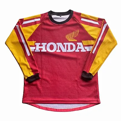 Vintage Repri Honda Motocross Jersey 70s Mx Racing Moto Size Large • $85