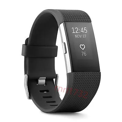 Fitbit Charge 2 HR Heart Rate Monitor Fitness Wristband Tracker Purple Blue -S L • $108.77