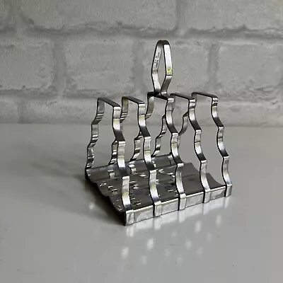 £6.15 • Buy Vintage Stainless Steel Toast Rack Old Hall 4 Slices England Arts & Crafts Vgc
