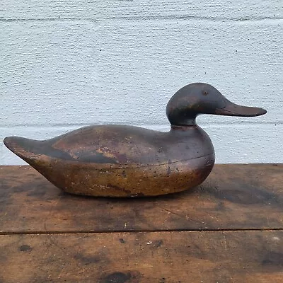 Early Hollow Mason Premier Mallard Drake Wooden Duck Decoy As Is Patina • $195