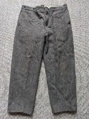 Vintage WOOLRICH Salt N Pepper 40x30 Wool HUNTING Malone Pants • $129.95