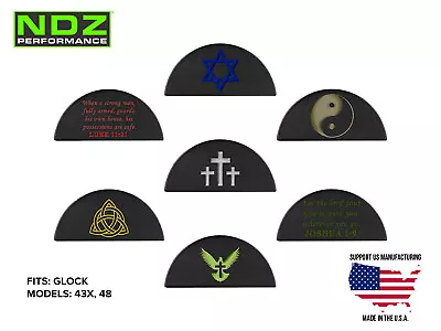 For Glock 43X 48 Grip Frame Plug Aluminum Color Filled Laser Engraved Spiritual • $24.99