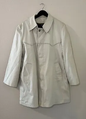 Vintage Whaling Manufacturing Co. Mens Storm/Rain Coat Size 44R Tan Lined • $80