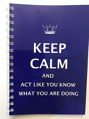 2024-2025 Financial Year Diary Blue Keep Calm And Act QUOTE A5 Week To Page • $14.97