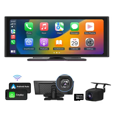 P4 9.33  Portable Car Stereo Radio Apple CarPlay Android Auto 4K DVR With Camera • $229.90