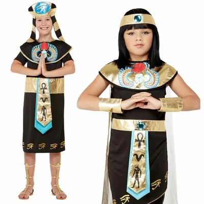 £25.99 • Buy Boys & Girls Cleopatra Costume Egyptian Prince Pharaoh Kids Fancy Dress Outfit B