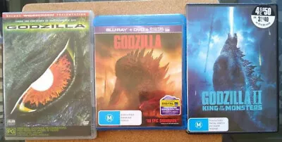 Godzilla 1998 Dvd /Godzilla 2014 Blu-Ray + DVD / Godzilla 2 Dvd  Au R4 - B   • $23
