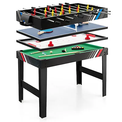 49  Combo Game Set 4-in-1 Multi Game Table W/Soccer Billiards For Home Play Room • $169.99