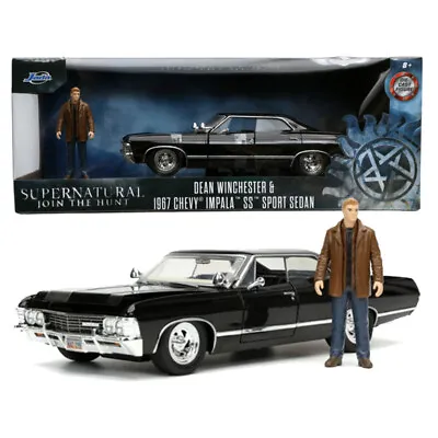 Supernatural '67 Chevy Impala With Dean 1:24 Scale Hollywood Ride OE • $49.95