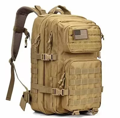 $129.99 • Buy Tactical Molle Backpack 45L With Bulletproof Panel Insert - NIJ LEVEL IIIa 