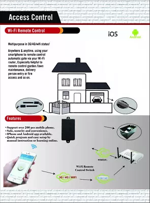 Iphone Android Internet Wifi Remote Control Your ATA GDO-11v2 Garage Door • $110