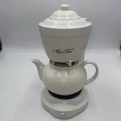 Mrs Tea By Mr Coffee Hot Tea Maker Electric 6 Cup Teapot HTM1 Ceramic Pot & Lid • $69.95