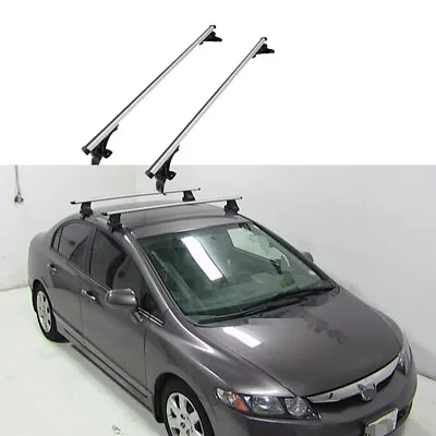 Aluminum Car Top Roof Rack Cross Bar 48  Luggage Carrier For Honda Civic 05-18 • $159.87