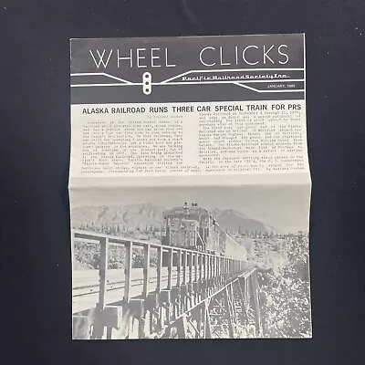 Wheel Clicks Pacific Railroad Society Monthly Newsletter Journal 1980 January • $12.99