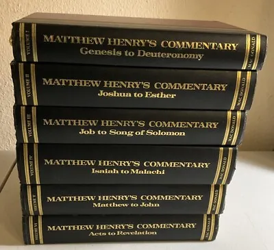 Matthew Henry’s Commentary On The Whole Bible Vol 1-6 Hardcover Set Complete • $80