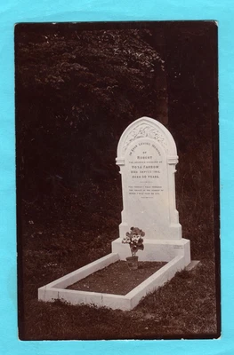 £3.50 • Buy Real Photo Postcard - Grave Of ROBERT FARROW D. 1911. EYE, SUFFOLK. Genealogy.