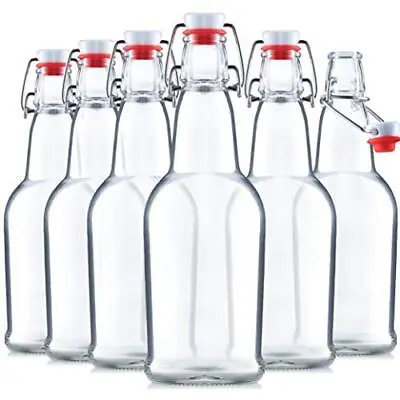 $35.10 • Buy Glass Bottles - 16 Ounce Swing Top Beer Bottles With Flip-top Airtight Lid Fo...