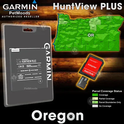 Garmin HuntView PLUS Map OREGON - MicroSD Birdseye Satellite Imagery 24K Hunt • $84.99