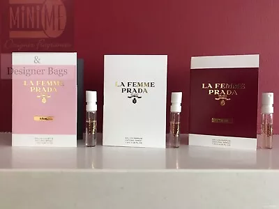 💖💝joblot Prada Milano La Femme Pack 3 X 1.5ml Edp Sample Sprays New💖💝 • £8.95