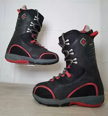 Burton MNS Driver Snowboard Boots UK6 US7 4D HD Black Red Men's Lace Up Sports • £59.99