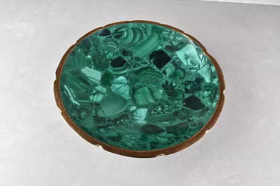 Large Malachite Dish Round Malachite Bowl From Congo  14.7 Cm   # 18068 • $71.95