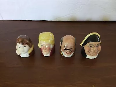 Vintage Thimbles - Tiny Tim - Scrooge - Mr. Pickwick - Mr. Bumble #2a • $16