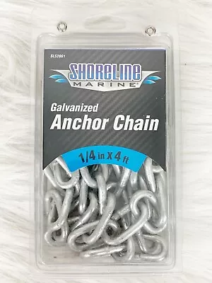 Galvanized Anchor Line Rope Lead Chain Boat Marine Dock Raft 1/4  In 4' Ft New • $17.95